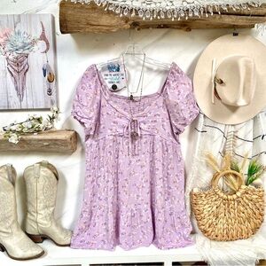 Lavender Fields boho sweet floral blouse w prairie shabby chic vibe
